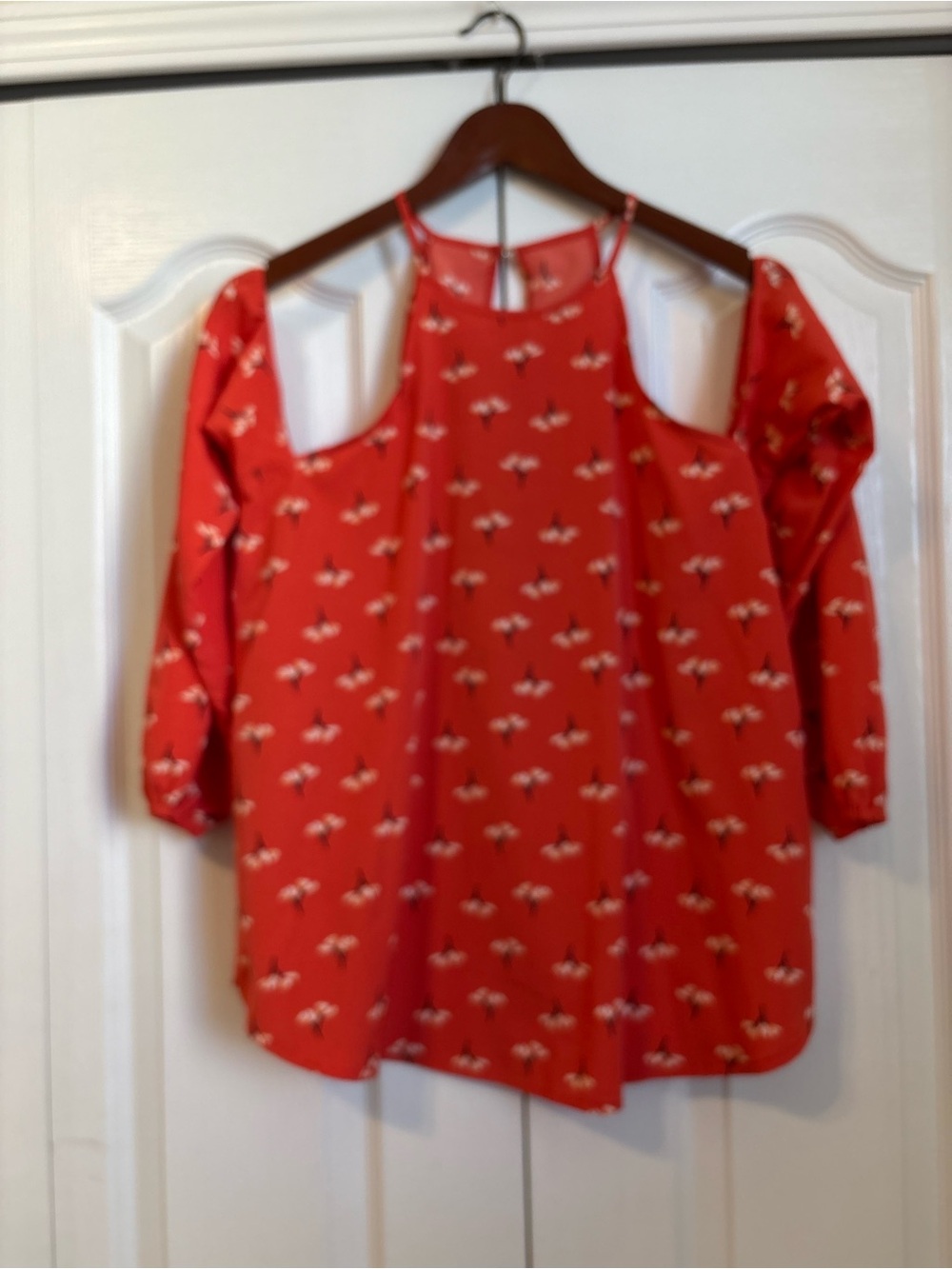 Abercrombie Cold-Shoulder Floral Blouse